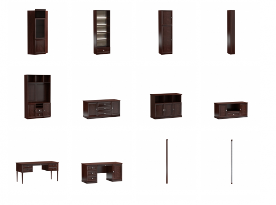 System Office Furniture Showcase File Cabinet Decor Classical Wooden Cabinet Shelf