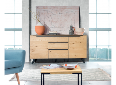 Dresser Sideboard Highboard Cabinet Buffet 2 Doors 3 Drawers Shelf Hotel