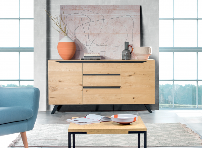 Dresser Sideboard Highboard Cabinet Buffet 2 Doors 3 Drawers Shelf Hotel