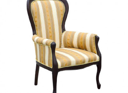 Classic Chairs Upholstery Textile Fabric Leather Armchair Chair Royal - Model W1