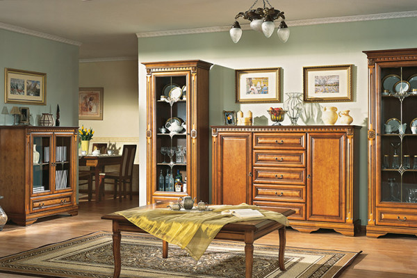 Classic display cabinet showcase cabinet glass cabinet colonial cabinet OW 1-2