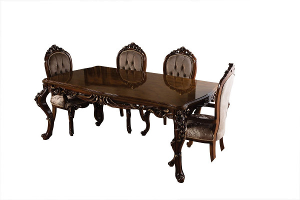 Classic dining room table with 4 chairs baroque rococo style furniture