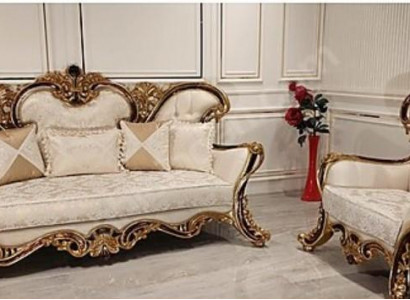Classic Baroque Rococo Sofa Set 3+1 Seater Couches Complete Furniture