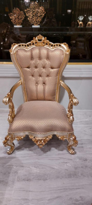 Beige Chesterfield Armchair Antique Style Chairs Armchair Baroque Rococo Furniture