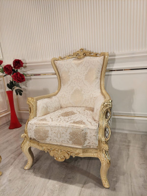 Classic throne armchair chair furniture baroque armchair chesterfield velvet