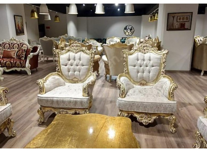 Chesterfield Armchair Set Suite 1+1 Seater Couch Upholstered Furniture Interior