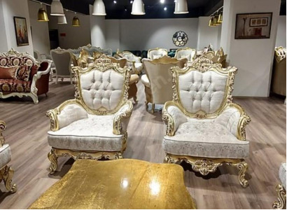 Chesterfield Armchair Set Suite 1+1 Seater Couch Upholstered Furniture Interior