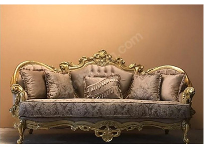 Three-seater couch upholstery furniture classic sofa French decor