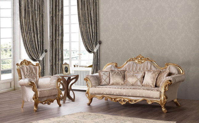 Sofa set 3+1 seat couch upholstered furniture set classic seating furniture