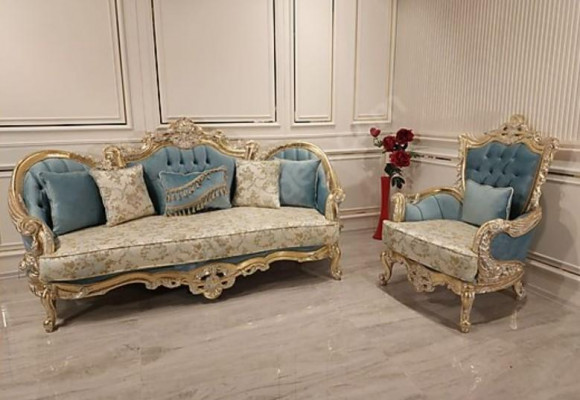 Classic three-seater baroque couch furniture French furniture for three