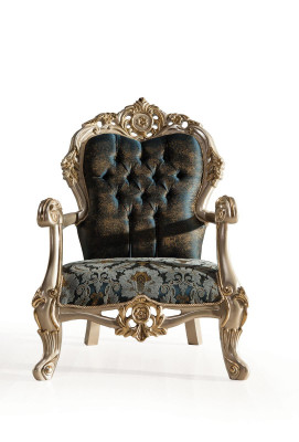 Baroque Armchair Chesterfield Wingback Chair Classic Single Seater Sofa Couch