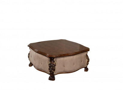 Wood Coffee Table Classic Living Room Furniture Brown Square