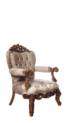 Armchair Throne Chair Couch Baroque Chairs Furniture Interior Velvet Gold