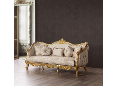 Luxury Couch Classic Three-Seater Sofa Couches Furniture Fabric Sofa
