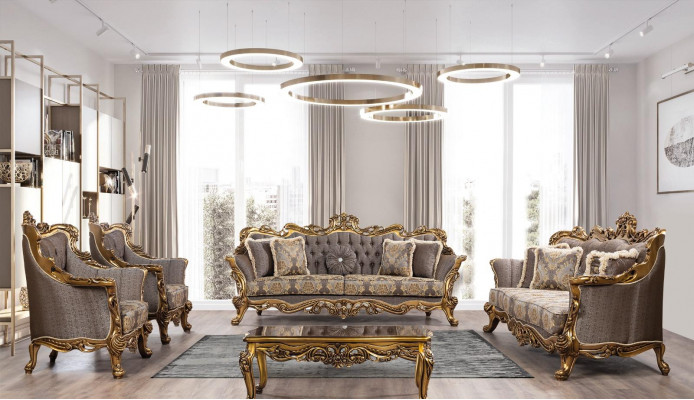 Luxury Chair Armchair Baroque Rococo Furniture Interior Living Room Throne