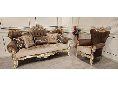 Classic sofa set couch living room furniture, 3+1 seat sofa