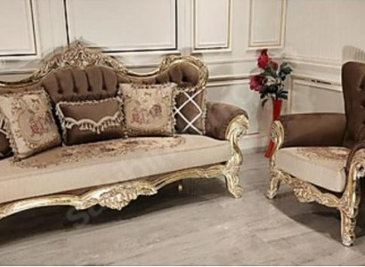 Classic sofa set couch living room furniture, 3+1 seat sofa