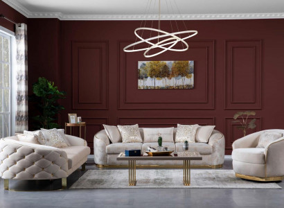 Luxury Hotel Furniture Sofa Set Couch Set Upholstered Furniture 3-piece.