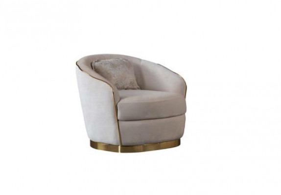 Luxury Armchair Single-Seater Sofa Couch Upholstered Furniture 82x85x77cm Recliner Chair