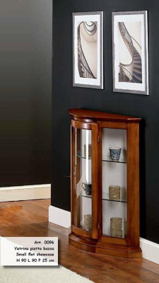 Display Cabinet Glass Cupboard Brown Showcase Living Room Wood Sideboard Luxury Furniture New