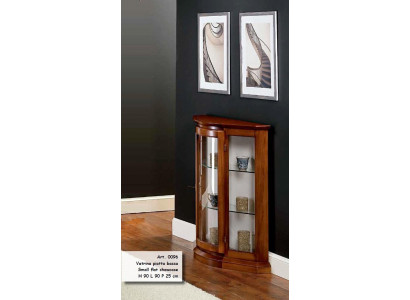 Display Cabinet Glass Cupboard Brown Showcase Living Room Wood Sideboard Luxury Furniture New