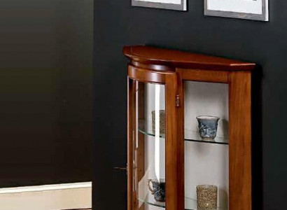 Display Cabinet Glass Cupboard Brown Showcase Living Room Wood Sideboard Luxury Furniture New