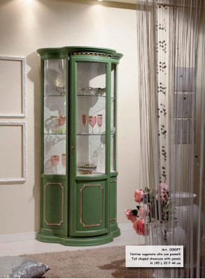 Half Cabinet Display Glass Cabinet Showcase Wood Living Room Luxury Green Sideboard