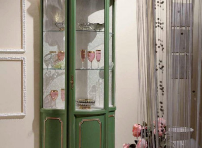Half Cabinet Display Glass Cabinet Showcase Wood Living Room Luxury Green Sideboard