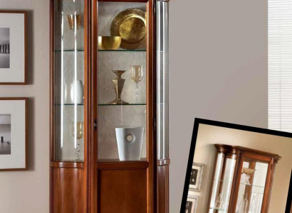 Display cabinet brown luxury Italian furniture showcases cabinets living room