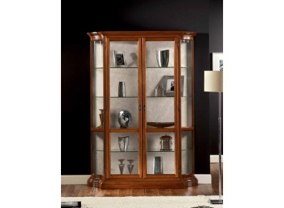 Glass cabinet luxury display cabinets brown display case classical Italian furniture