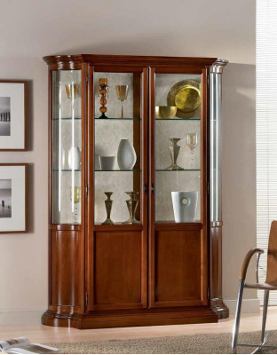 Luxury Wood Showcase Sideboard Design Cabinets Brown Italian Furniture Wardrobe New