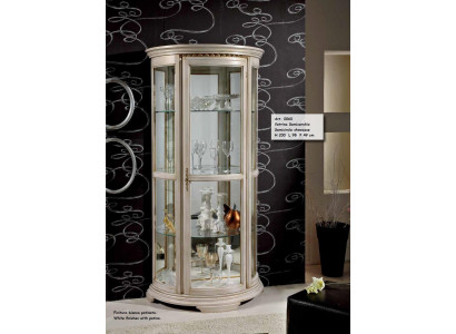 Classic display glass cabinet showcase wood living room luxury brown new sideboard