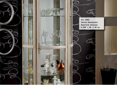 Classic display glass cabinet showcase wood living room luxury brown new sideboard