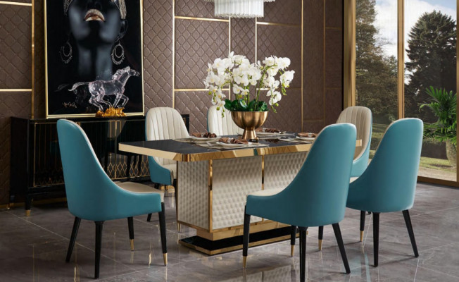 Dining Room 1x Chair Set Seat Real Chairs Upholstered Designer Wooden Armchair New