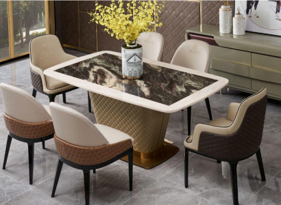 Complete dining room set table 4x armchairs luxury dining set