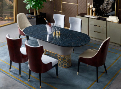 Complete set dining table 4x chairs dining room set dining group wood table tables