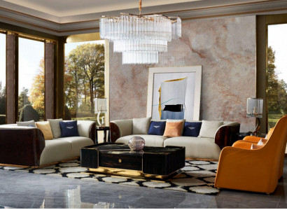 Complete sofa set 4-piece set coffee table sofa seating furniture leather couches