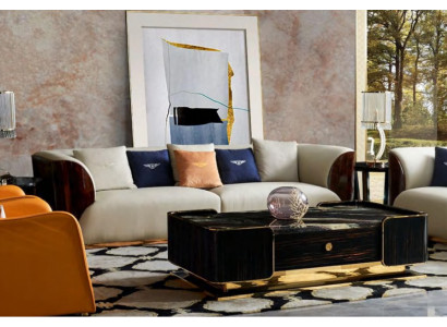 Leather sofa designer couch upholstered sofa couches four-seater furniture living room wood