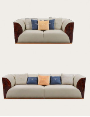 Leather sofa designer couch upholstered sofa couches four-seater furniture living room wood