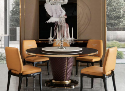 Designer dining room chair set tables armchair 4x chairs table set group