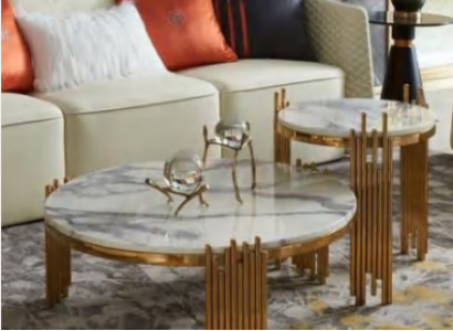 Set of 2 Coffee Tables Side Table Decorative Designer Living Room Table
