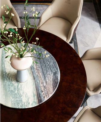 Design Round Dining Room Chair Set Metal Tables Armchair 4x Chairs + Table
