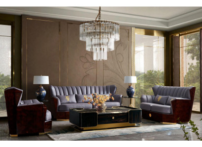 Complete set sofa suite 3-2-1 seater coffee table designer modern leather sofa