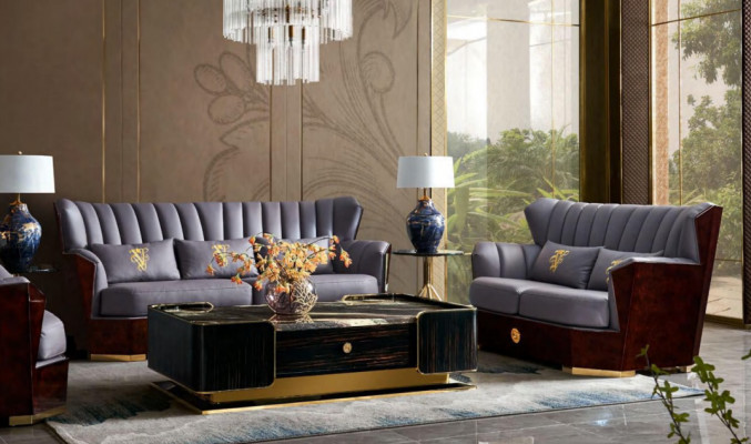 Complete set sofa suite 3-2-1 seater coffee table designer modern leather sofa