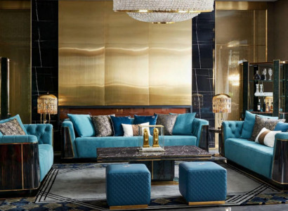 Luxury living room furniture velvet sofa couch set coffee table designer