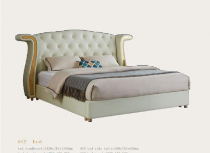 Upholstered Design Luxury Bed 180x200cm Beds Leather Modern Bedrooms