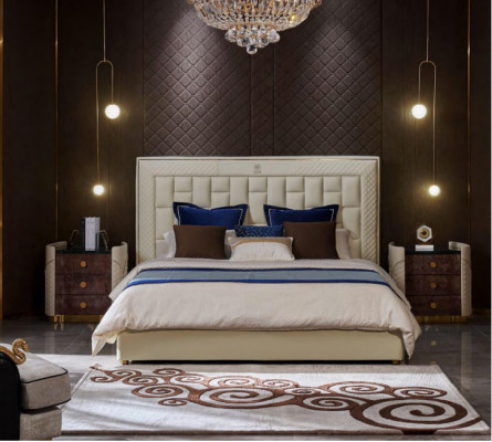 Bed bedroom design beds nightstands luxury furniture 3-piece set
