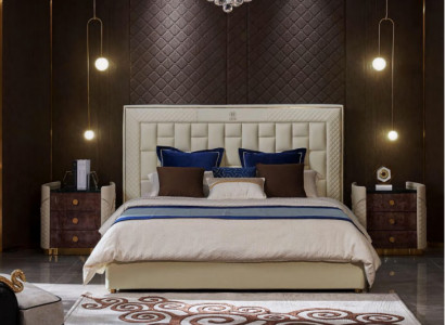 Bed bedroom design beds nightstands luxury furniture 3-piece set