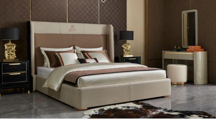 Design bedroom 6-piece complete set bed nightstand dressing table