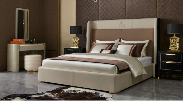 Design bedroom 6-piece complete set bed nightstand dressing table